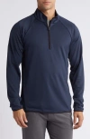 Zella Swing Quarter Zip Golf Pullover In Navy Eclipse