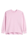Zella Swoop Crewneck Sweatshirt In Purple Pastel