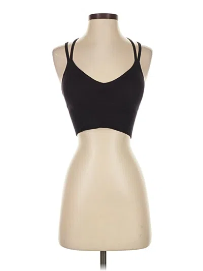 Pre-owned Zella Tank Top Black Halter Neckline Tops