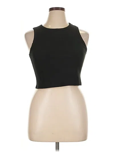 Pre-owned Zella Tank Top Black Halter Neckline Tops