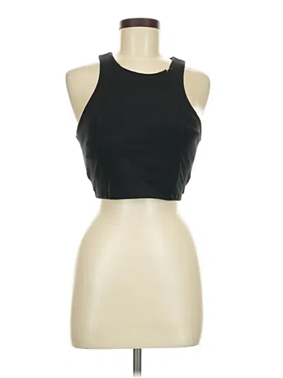 Pre-owned Zella Tank Top Black Halter Neckline Tops