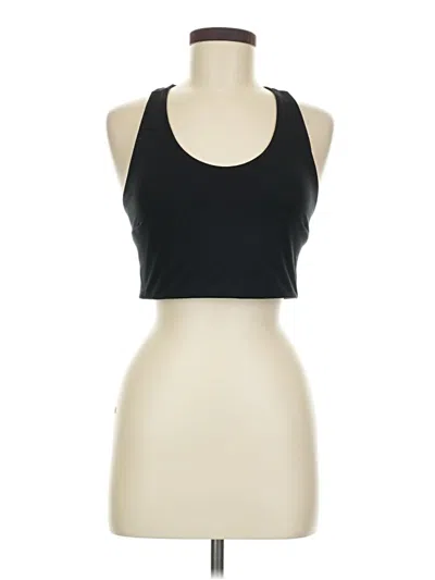 Pre-owned Zella Tank Top Black Halter Neckline Tops
