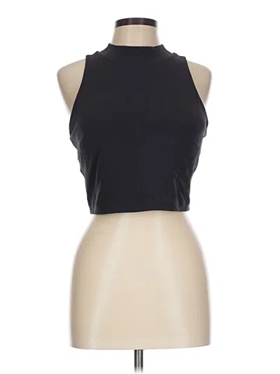 Pre-owned Zella Tank Top Black Halter Neckline Tops