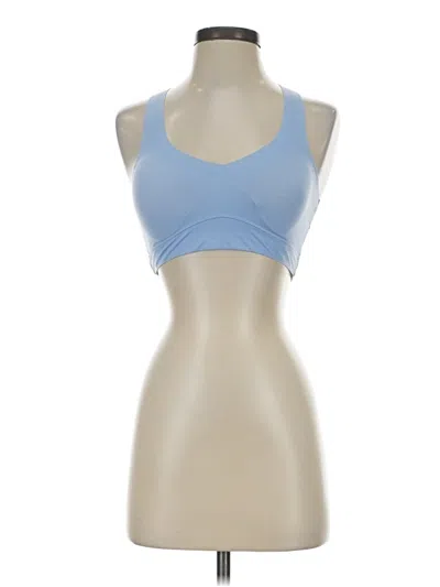 Pre-owned Zella Tank Top Blue Halter Neckline Tops