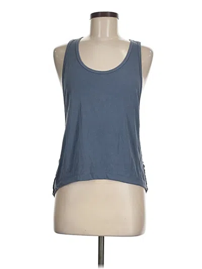 Pre-owned Zella Tank Top Blue Halter Neckline Tops