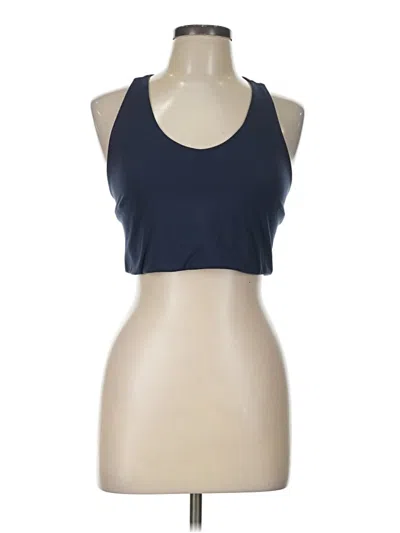 Pre-owned Zella Tank Top Blue Halter Neckline Tops