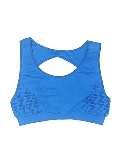 Pre-owned Zella Kids' Tank Top Blue Halter Neckline Tops