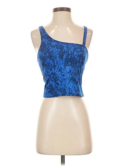Pre-owned Zella Tank Top Blue Strapless Neckline Tops