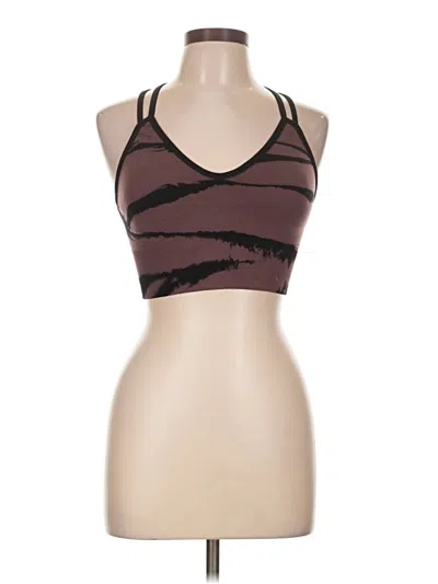 Pre-owned Zella Tank Top Brown Halter Neckline Tops