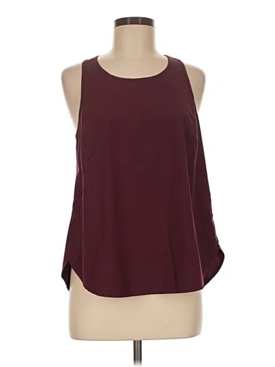 Pre-owned Zella Tank Top Burgundy Halter Neckline Tops