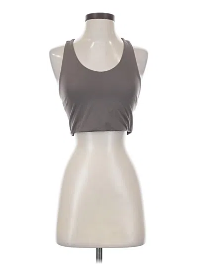 Pre-owned Zella Tank Top Gray Halter Neckline Tops