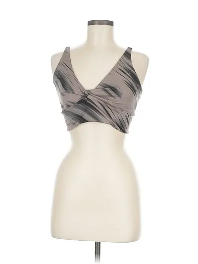 Pre-owned Zella Tank Top Gray Strapless Neckline Tops