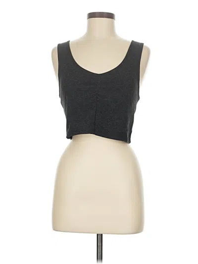 Pre-owned Zella Tank Top Gray Strapless Neckline Tops