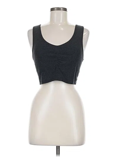 Pre-owned Zella Tank Top Gray Strapless Neckline Tops
