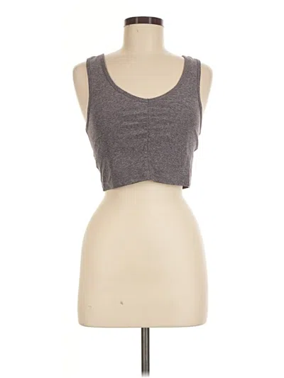 Pre-owned Zella Tank Top Gray Strapless Neckline Tops