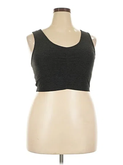 Pre-owned Zella Tank Top Gray Strapless Neckline Tops