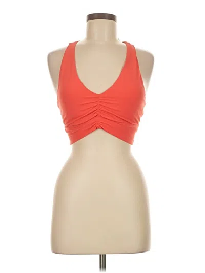 Pre-owned Zella Tank Top Orange Halter Neckline Tops