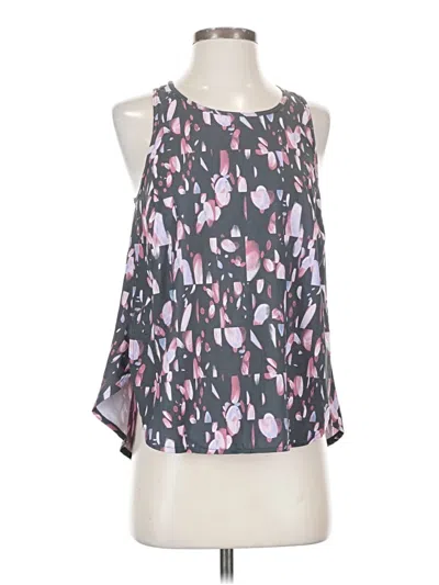 Pre-owned Zella Tank Top Pink Halter Neckline Tops