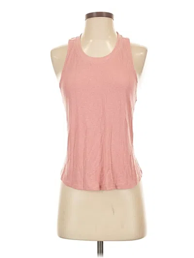Pre-owned Zella Tank Top Pink Halter Neckline Tops