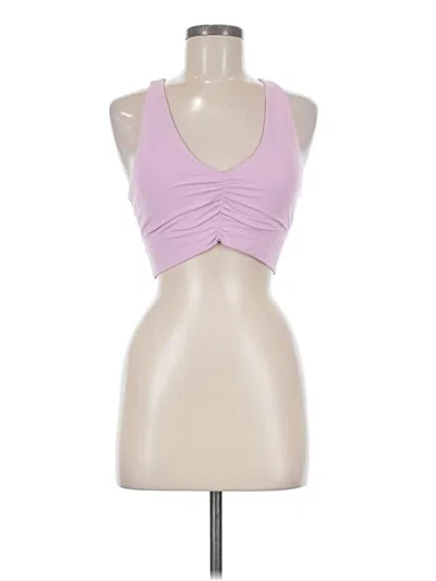 Pre-owned Zella Tank Top Purple Halter Neckline Tops