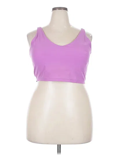 Pre-owned Zella Tank Top Purple Strapless Neckline Tops