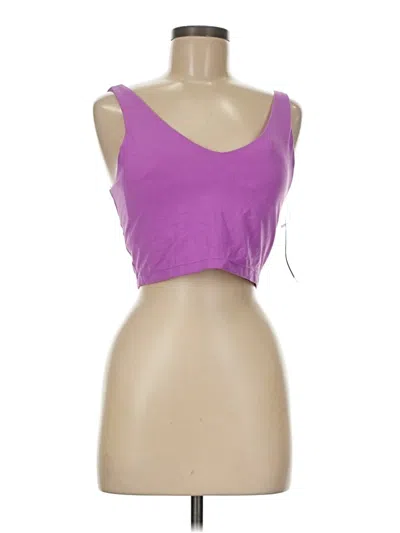 Pre-owned Zella Tank Top Purple Strapless Neckline Tops