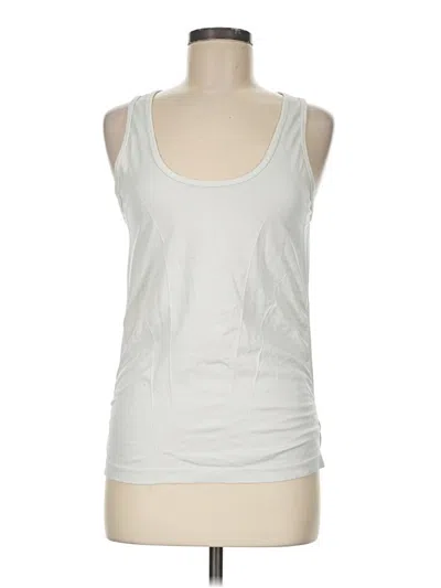 Pre-owned Zella Tank Top Silver Halter Neckline Tops