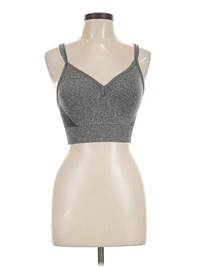 Pre-owned Zella Tank Top Silver Halter Neckline Tops