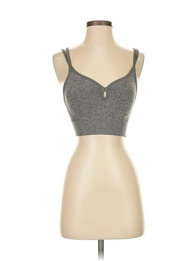 Pre-owned Zella Tank Top Silver Strapless Neckline Tops