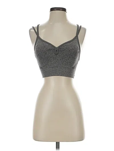 Pre-owned Zella Tank Top Silver Strapless Neckline Tops