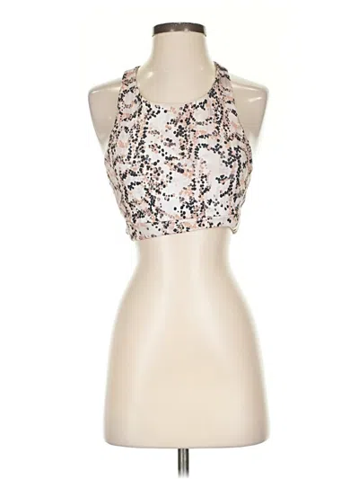 Pre-owned Zella Tank Top Tan Halter Neckline Tops In Brown