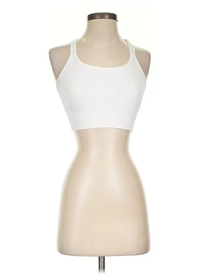 Pre-owned Zella Tank Top White Halter Neckline Tops