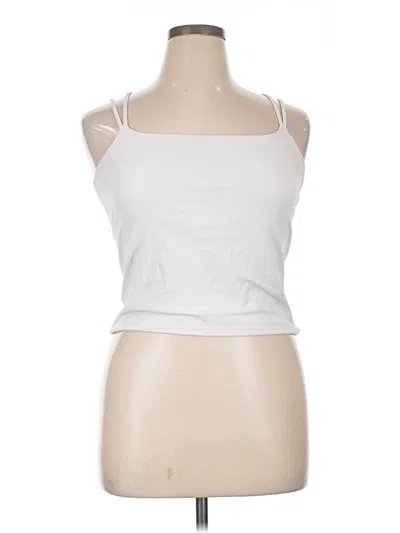 Pre-owned Zella Tank Top White Strapless Neckline Tops