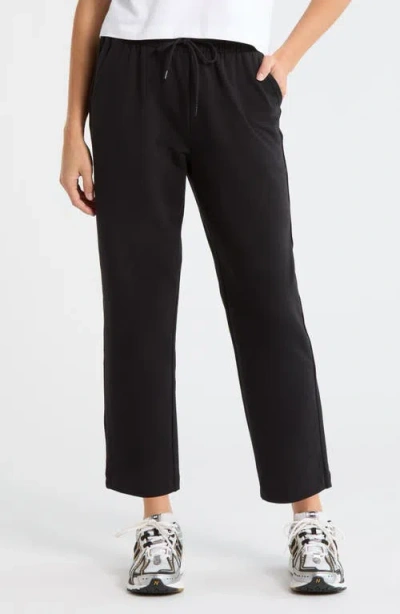 Zella Tempo Terry Ankle Pants In Black