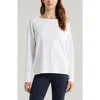 Zella Textured Equilibrium Long Sleeve T-shirt In White