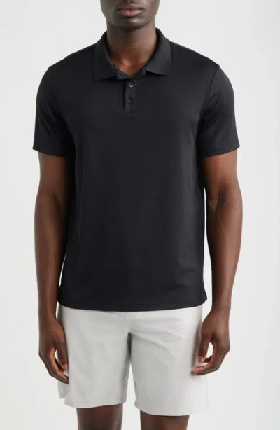 Zella Textured Golf Polo In Black