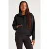 Zella Textured Half Zip Pullover In Black