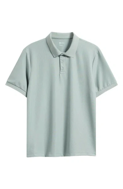 Zella Textured Performance Polo In Animal Print