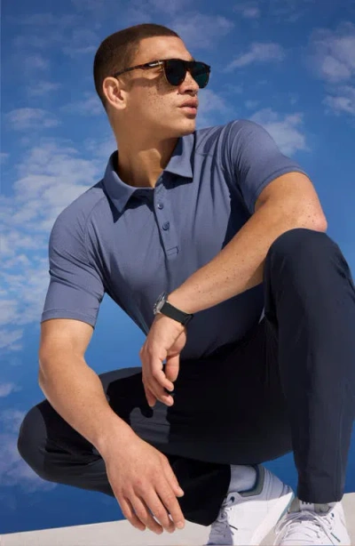 Zella Textured Performance Polo In Blue