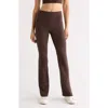 Zella Thrive Rib Bootcut Pants In Brown