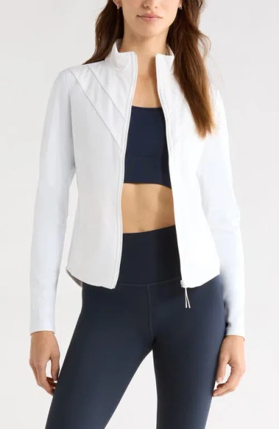 Zella Tiebreaker Hybrid Jacket In White
