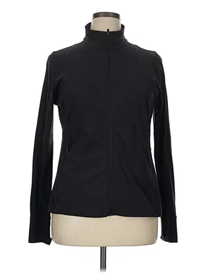 Pre-owned Zella Track Jacket In Black