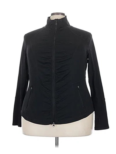 Pre-owned Zella Track Jacket In Black