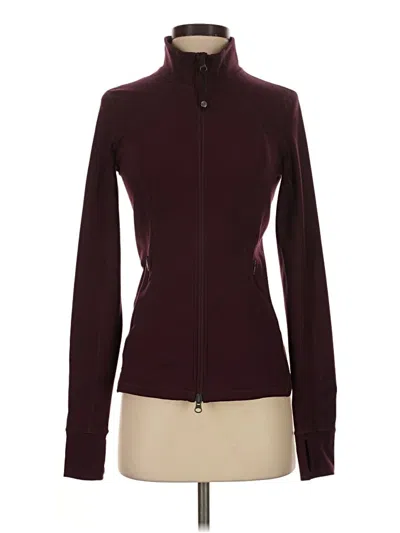 Pre-owned Zella Track Jacket In Burgundy