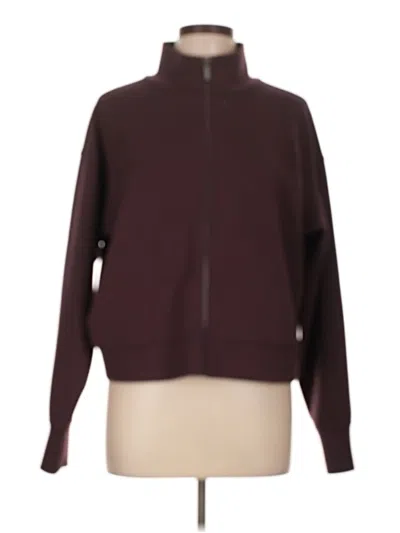 Pre-owned Zella Track Jacket In Burgundy