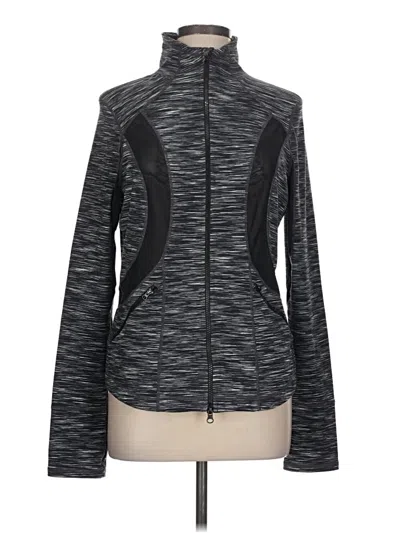 Pre-owned Zella Track Jacket In Gray