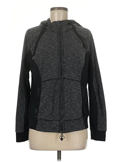 Pre-owned Zella Track Jacket In Gray
