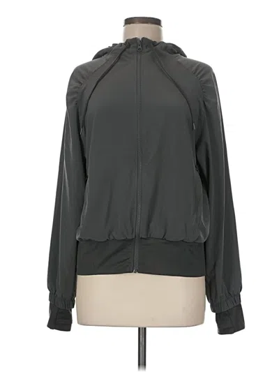 Pre-owned Zella Track Jacket In Gray