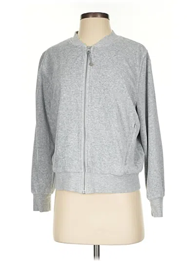 Pre-owned Zella Track Jacket In Gray