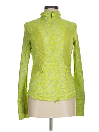 Pre-owned Zella Track Jacket In Green